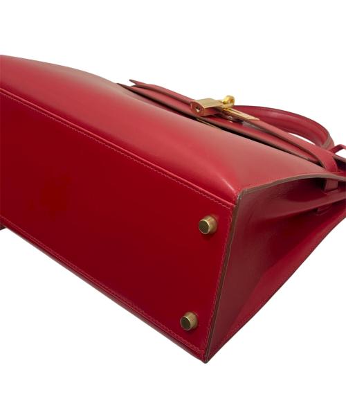 HERMES（エルメス）HERMES (エルメス) ケリー28/ボックスカーフ/ルージュヴィフ/外縫い/〇W刻印:1993年製 ルージュヴィフ サイズ:28の古着・服飾アイテム