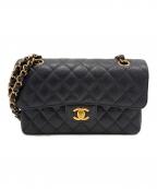CHANELシャネル）の古着「マトラッセ23　Wフラップチェーンショルダーバッグ」｜ブラック