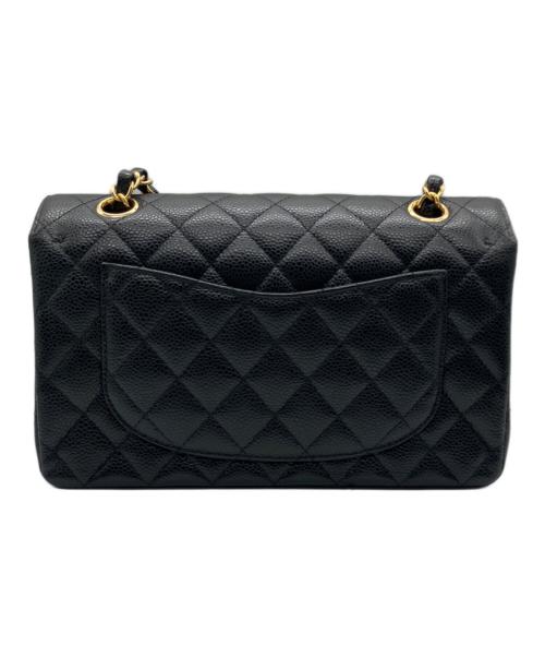 CHANEL（シャネル）CHANEL (シャネル) Wフラップチェーンショルダーバッグ ブラック サイズ:23の古着・服飾アイテム