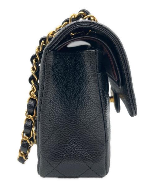 CHANEL（シャネル）CHANEL (シャネル) Wフラップチェーンショルダーバッグ ブラック サイズ:23の古着・服飾アイテム