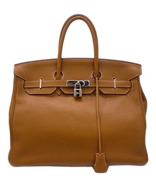 HERMES（エルメス）HERMES (エルメス) バーキン35/トゴ/ゴールド/シルバー金具/☐L刻印:2008年製 ゴールド サイズ:35の古着・服飾アイテム