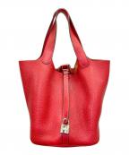 HERMESエルメス）の古着「ピコタンロック MM/シルバー金具/トリヨンクレマンス/ルージュカザック/□Q刻印:2013年製」｜ルージュカザック