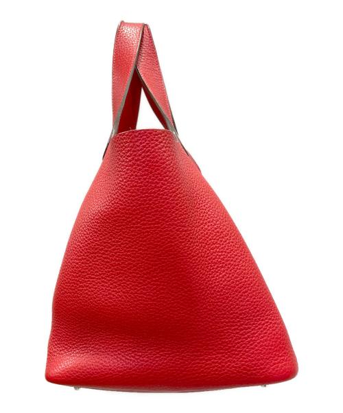 HERMES（エルメス）HERMES (エルメス) ピコタンロック MM/シルバー金具/トリヨンクレマンス/ルージュカザック/□Q刻印:2013年製 ルージュカザック サイズ:MMの古着・服飾アイテム