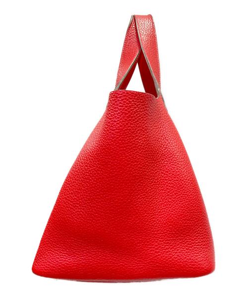HERMES（エルメス）HERMES (エルメス) ピコタンロック MM/シルバー金具/トリヨンクレマンス/ルージュカザック/□Q刻印:2013年製 ルージュカザック サイズ:MMの古着・服飾アイテム