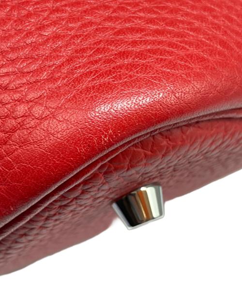 HERMES（エルメス）HERMES (エルメス) ピコタンロック MM/シルバー金具/トリヨンクレマンス/ルージュカザック/□Q刻印:2013年製 ルージュカザック サイズ:MMの古着・服飾アイテム