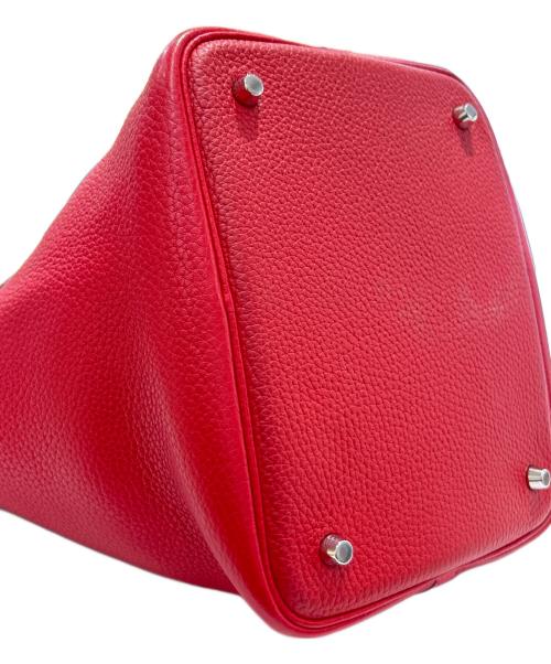 HERMES（エルメス）HERMES (エルメス) ピコタンロック MM/シルバー金具/トリヨンクレマンス/ルージュカザック/□Q刻印:2013年製 ルージュカザック サイズ:MMの古着・服飾アイテム