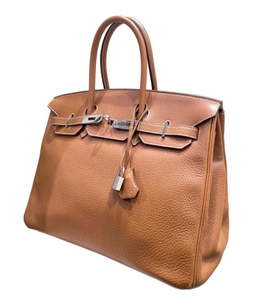 HERMES（エルメス）HERMES (エルメス) バーキン 35/シルバー金具/トゴ/ゴールド/□K刻印 ゴールド×シルバー金具 サイズ:35の古着・服飾アイテム
