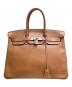 HERMES（エルメス）の古着「バーキン 35/シルバー金具/トゴ/ゴールド/□K刻印」｜ゴールド×シルバー金具