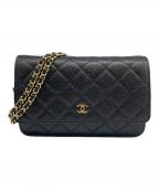 CHANELシャネル）の古着「マトラッセ ショルダーバッグ」｜ブラック