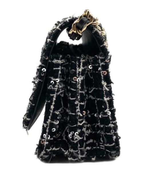 CHANEL（シャネル）CHANEL (シャネル) チェーンウォレット/ココマーク/ツイード/ミニショルダーバッグ ブラック サイズ:-の古着・服飾アイテム