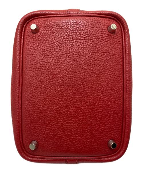 HERMES（エルメス）HERMES (エルメス) ピコタンロックPM/ハンドバッグ/シルバー金具 レッド サイズ:PMの古着・服飾アイテム