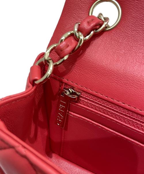 CHANEL（シャネル）CHANEL (シャネル) チェーンショルダーバッグ レッド サイズ:20の古着・服飾アイテム