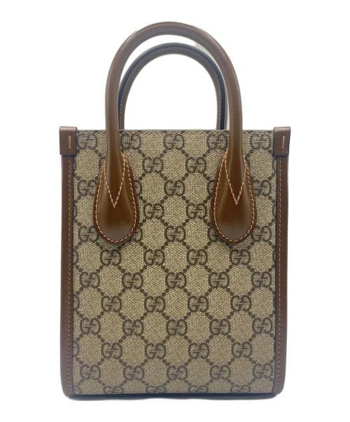 GUCCI（グッチ）GUCCI (グッチ) インターロッキングGミニトートバッグ ベージュの古着・服飾アイテム