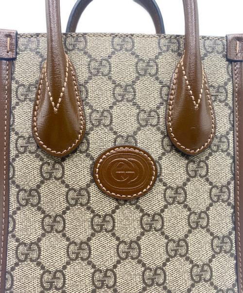 GUCCI（グッチ）GUCCI (グッチ) インターロッキングGミニトートバッグ ベージュの古着・服飾アイテム