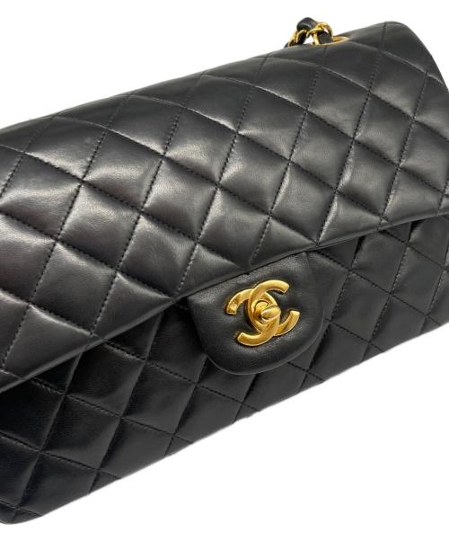 CHANEL（シャネル）CHANEL (シャネル) マトラッセ 25 Wフラップ チェーンショルダーバッグ ブラック サイズ:25の古着・服飾アイテム