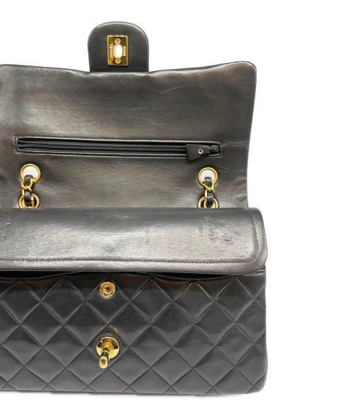 CHANEL（シャネル）CHANEL (シャネル) マトラッセ 25 Wフラップ チェーンショルダーバッグ ブラック サイズ:25の古着・服飾アイテム