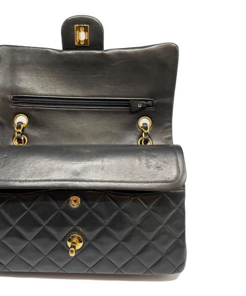 CHANEL（シャネル）CHANEL (シャネル) マトラッセ 25 Wフラップ チェーンショルダーバッグ ブラック サイズ:25の古着・服飾アイテム