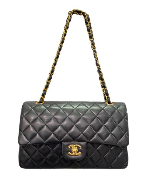 CHANEL（シャネル）CHANEL (シャネル) マトラッセ 25 Wフラップ チェーンショルダーバッグ ブラック サイズ:25の古着・服飾アイテム