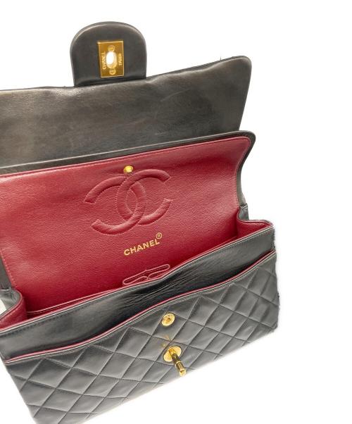 CHANEL（シャネル）CHANEL (シャネル) マトラッセ 25 Wフラップ チェーンショルダーバッグ ブラック サイズ:25の古着・服飾アイテム