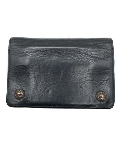 CHROME HEARTS（クロムハーツ）CHROME HEARTS (クロムハーツ) クロスボタン2ZIPウォレット ブラック サイズ:-の古着・服飾アイテム