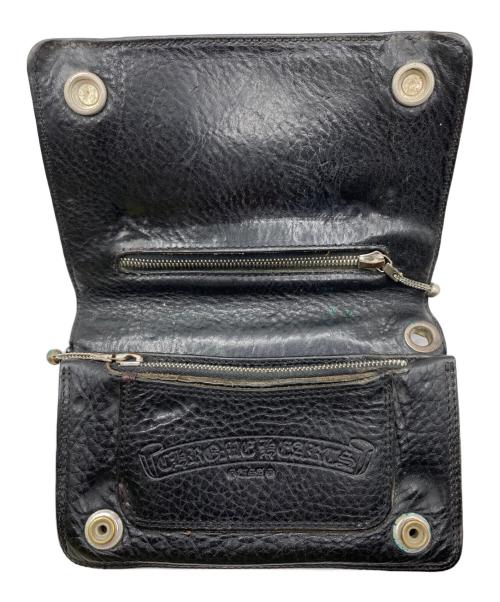 CHROME HEARTS（クロムハーツ）CHROME HEARTS (クロムハーツ) クロスボタン2ZIPウォレット ブラック サイズ:-の古着・服飾アイテム