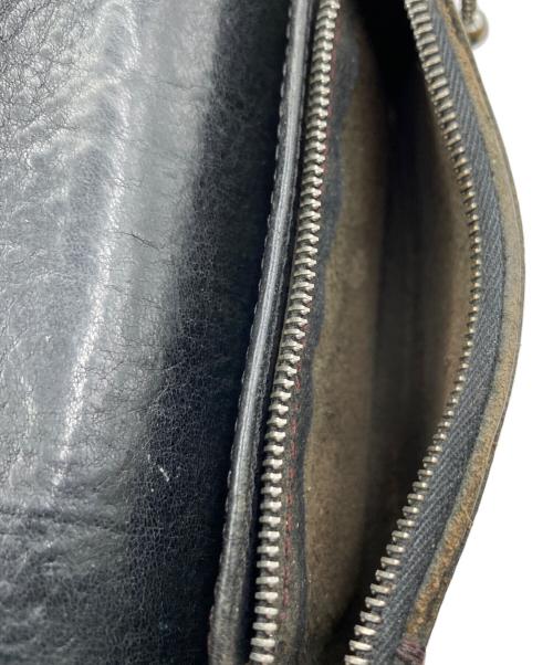CHROME HEARTS（クロムハーツ）CHROME HEARTS (クロムハーツ) クロスボタン2ZIPウォレット ブラック サイズ:-の古着・服飾アイテム