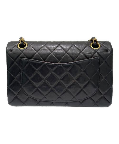 CHANEL（シャネル）CHANEL (シャネル) Wフラップチェーンショルダーバッグ ブラック サイズ:23の古着・服飾アイテム