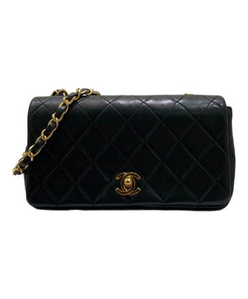 CHANEL（シャネル）CHANEL (シャネル) フルフラップチェーンショルダーバッグ ブラック サイズ:19の古着・服飾アイテム