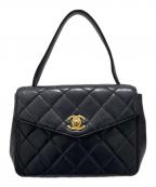CHANELシャネル）の古着「トップハンドルハンドバッグ」｜ブラック