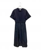 MONCLERモンクレール）の古着「ABITO/ナイロン切替ベルトワンピース」｜ネイビー