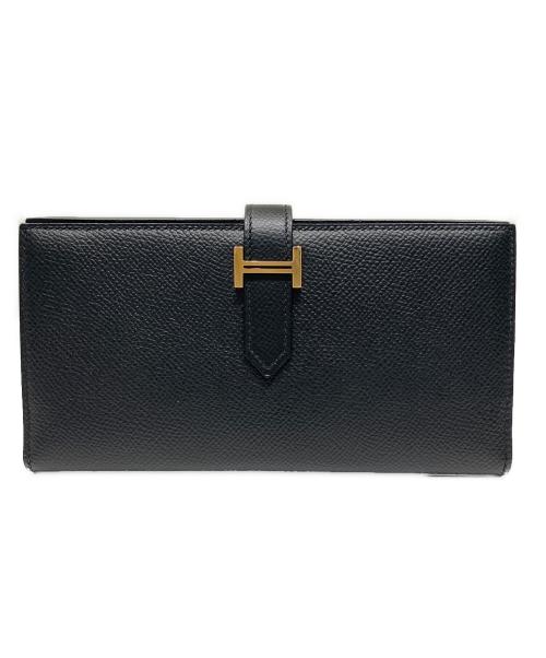 HERMES（エルメス）HERMES (エルメス) ベアンスフレ/ブラック/ヴォーエプソン/2つ折り財布/D刻印:2019年製 ブラック サイズ:-の古着・服飾アイテム