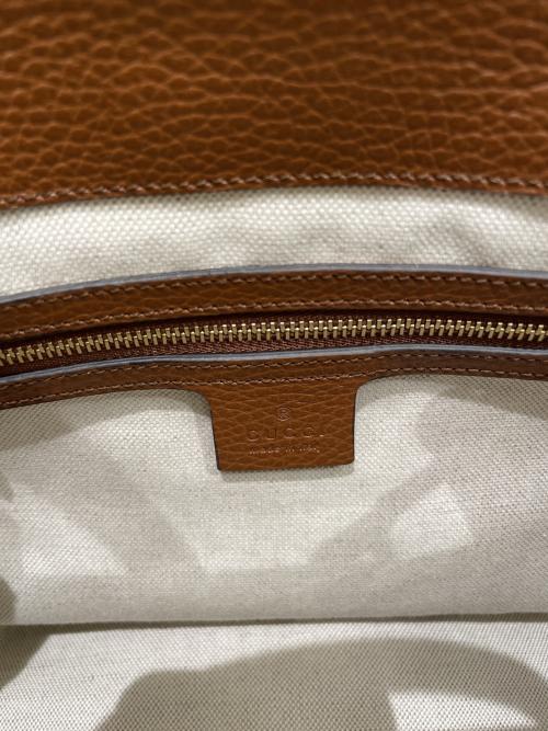 GUCCI（グッチ）GUCCI (グッチ) ピストン クロージャー付き ミディアム トートバッグ ネイビー サイズ:ミディアムの古着・服飾アイテム