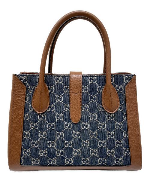 GUCCI（グッチ）GUCCI (グッチ) GGスプリーム JACKIE1961 Medium トートバッグ/ジャッキー1961 ネイビー サイズ:ミディアムの古着・服飾アイテム