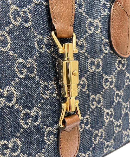 GUCCI（グッチ）GUCCI (グッチ) GGスプリーム JACKIE1961 Medium トートバッグ/ジャッキー1961 ネイビー サイズ:ミディアムの古着・服飾アイテム