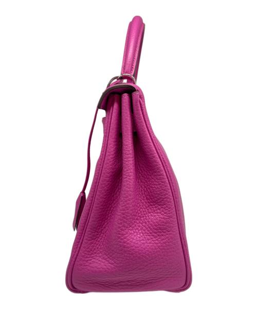 HERMES（エルメス）HERMES (エルメス) ケリー28 内縫い/シルバー金具/ピンク系/C刻印:2018年製 ピンク×シルバー金具 サイズ:28の古着・服飾アイテム