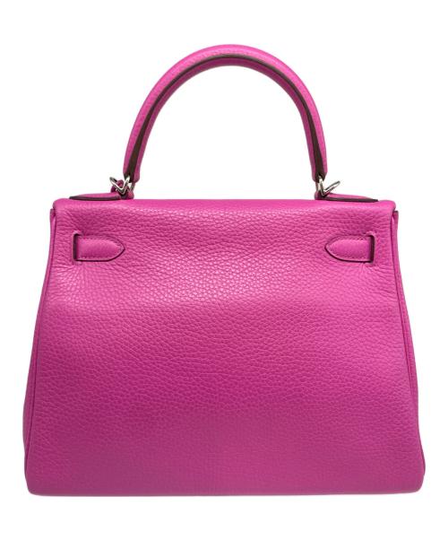 HERMES（エルメス）HERMES (エルメス) ケリー28 内縫い/シルバー金具/ピンク系/C刻印:2018年製 ピンク×シルバー金具 サイズ:28の古着・服飾アイテム