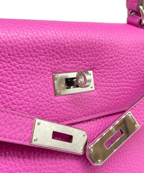 HERMES（エルメス）HERMES (エルメス) ケリー28 内縫い/シルバー金具/ピンク系/C刻印:2018年製 ピンク×シルバー金具 サイズ:28の古着・服飾アイテム