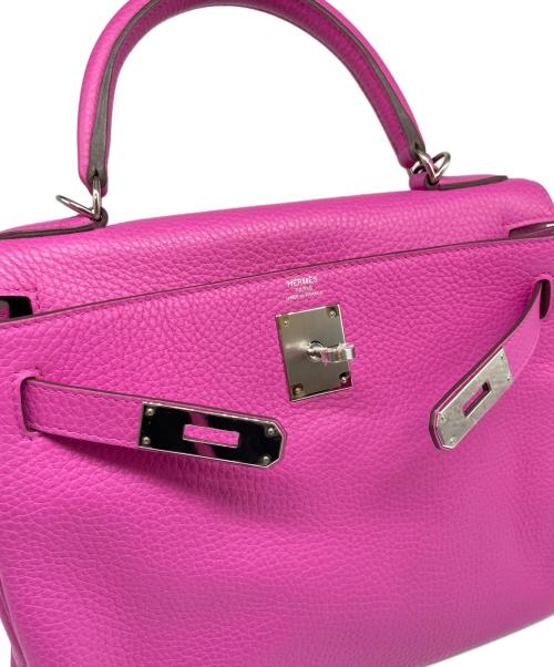 HERMES（エルメス）HERMES (エルメス) ケリー28 内縫い/シルバー金具/ピンク系/C刻印:2018年製 ピンク×シルバー金具 サイズ:28の古着・服飾アイテム