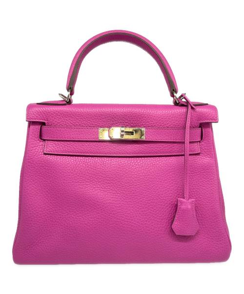 HERMES（エルメス）HERMES (エルメス) ケリー28 内縫い/シルバー金具/ピンク系/C刻印:2018年製 ピンク系 サイズ:28の古着・服飾アイテム