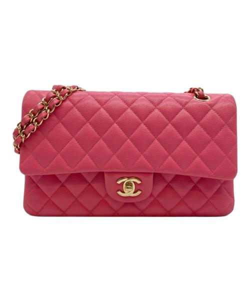 CHANEL（シャネル）CHANEL (シャネル) マトラッセ25/ダブルフラップチェーンショルダーバッグ ピンク サイズ:25の古着・服飾アイテム