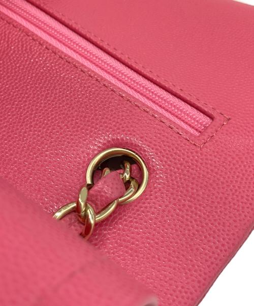 CHANEL（シャネル）CHANEL (シャネル) マトラッセ25/ダブルフラップチェーンショルダーバッグ ピンク サイズ:25の古着・服飾アイテム