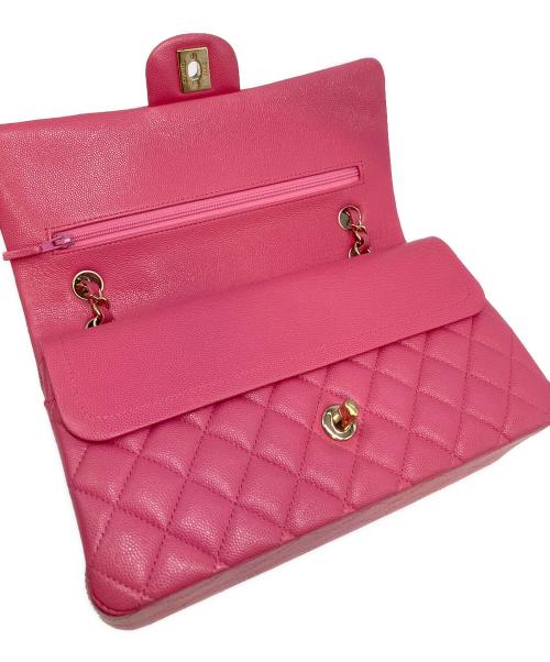 CHANEL（シャネル）CHANEL (シャネル) マトラッセ25/ダブルフラップチェーンショルダーバッグ ピンク サイズ:25の古着・服飾アイテム