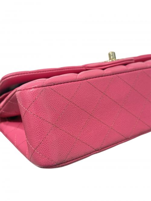 CHANEL（シャネル）CHANEL (シャネル) マトラッセ25/ダブルフラップチェーンショルダーバッグ ピンク サイズ:25の古着・服飾アイテム