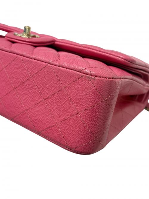 CHANEL（シャネル）CHANEL (シャネル) マトラッセ25/ダブルフラップチェーンショルダーバッグ ピンク サイズ:25の古着・服飾アイテム