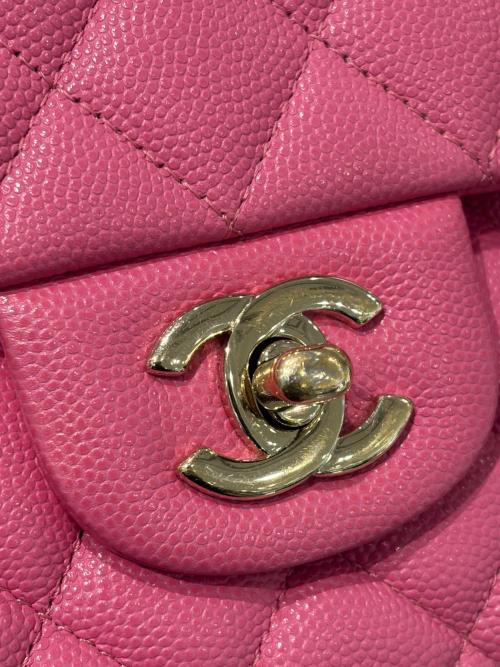 CHANEL（シャネル）CHANEL (シャネル) マトラッセ25/ダブルフラップチェーンショルダーバッグ ピンク サイズ:25の古着・服飾アイテム