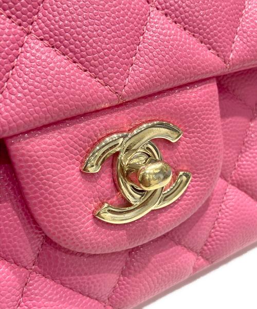 CHANEL（シャネル）CHANEL (シャネル) マトラッセ25/ダブルフラップチェーンショルダーバッグ ピンク サイズ:25の古着・服飾アイテム