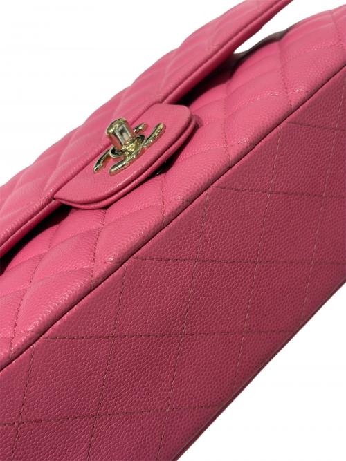 CHANEL（シャネル）CHANEL (シャネル) マトラッセ25/ダブルフラップチェーンショルダーバッグ ピンク サイズ:25の古着・服飾アイテム