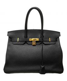 HERMES（エルメス）の古着「バーキン35/ゴールド金具/トゴ/ブラック/▢P刻印」｜ブラック×ゴールド金具