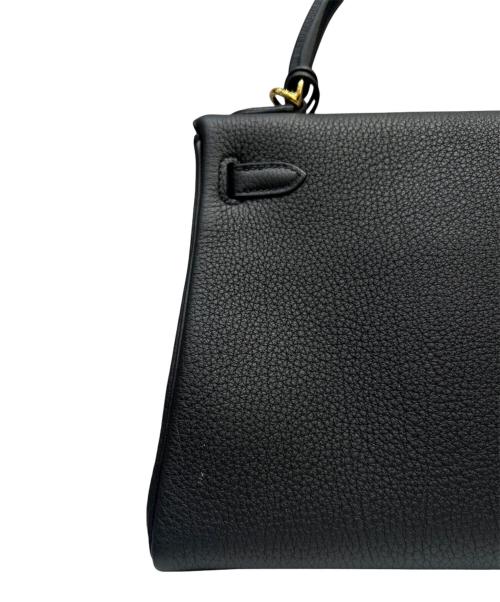 HERMES（エルメス）HERMES (エルメス) ケリー25 内縫い/ゴールド金具/トゴ/ブラック/W刻印 ブラック×ゴールド金具 サイズ:25の古着・服飾アイテム