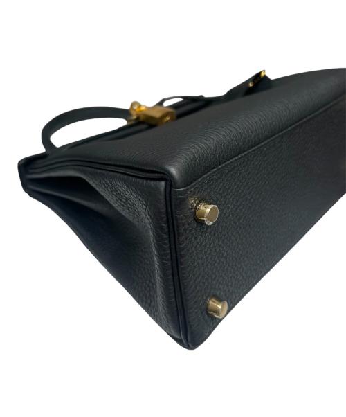 HERMES（エルメス）HERMES (エルメス) ケリー25 内縫い/ゴールド金具/トゴ/ブラック/W刻印 ブラック×ゴールド金具 サイズ:25の古着・服飾アイテム